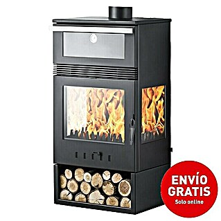 Estufa de leña con horno Takashi Visión  (9,36 kW, Volumen de calefacción: 290 m³, Negro )