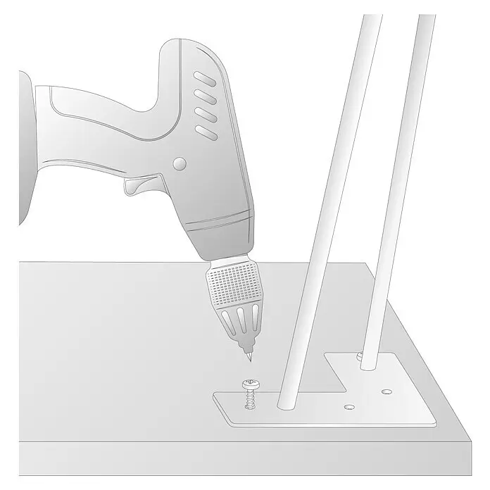 Wagner System MöbelfußHöhe: 20 cm, Stahl, Silber