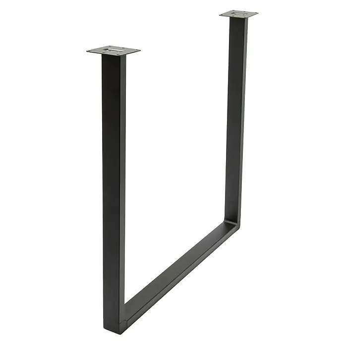 Wagner System Tischgestell - Stahl, Schwarz - Schwarze U-förmige Tischbeine aus Metall, ideal für individuelle Möbelprojekte und moderne Inneneinrichtungen. Stabil und stilvoll.