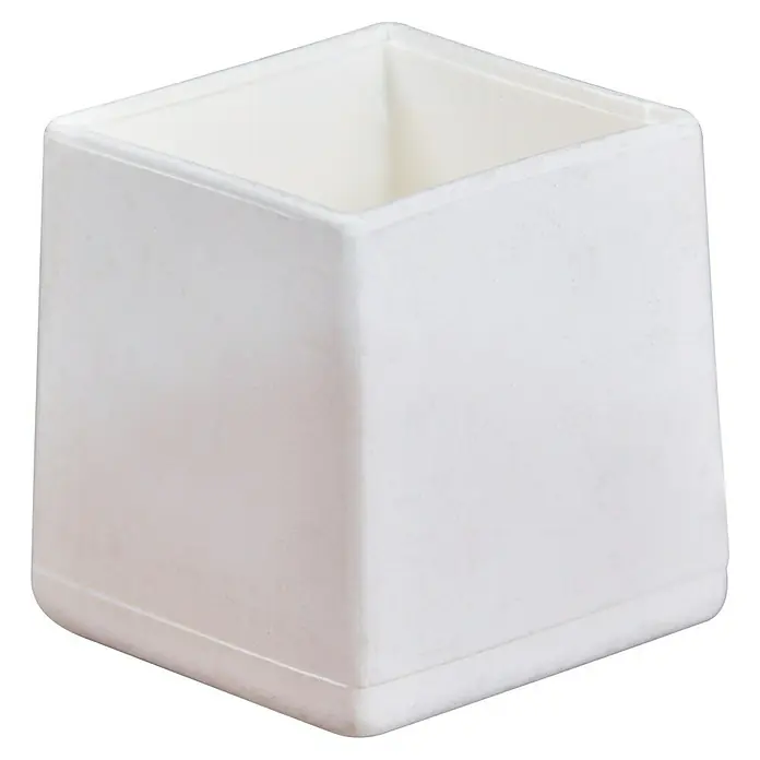Wagner System Plastik-Gleiter - Weiß, 4 Stk., L x B: 20 x 20 mm - Weißer, quadratischer Stifthalter aus Kunststoff mit abgerundeten Ecken, ideal für den Schreibtisch.