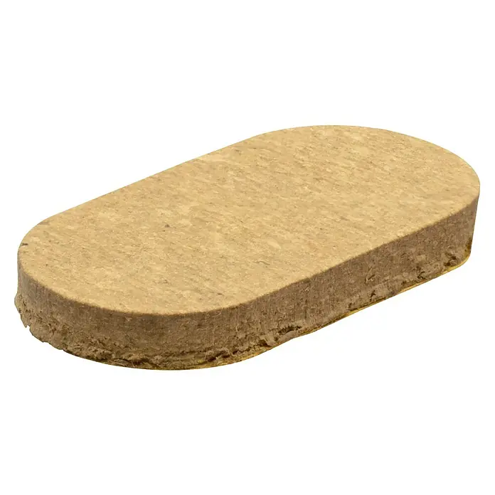 Wagner System Möbelgleiter - L x B x H: 30 x 15 x 3 mm, Kleben, 8 Stk. - Ein rechteckiger Block aus gepresstem Torfmoos, ideal für die Anzucht von Pflanzen und als Wachstumsmedium.