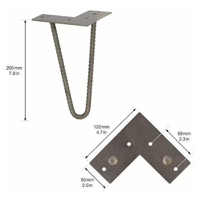 Wagner System MöbelfußHöhe: 20 cm, Stahl, Silber