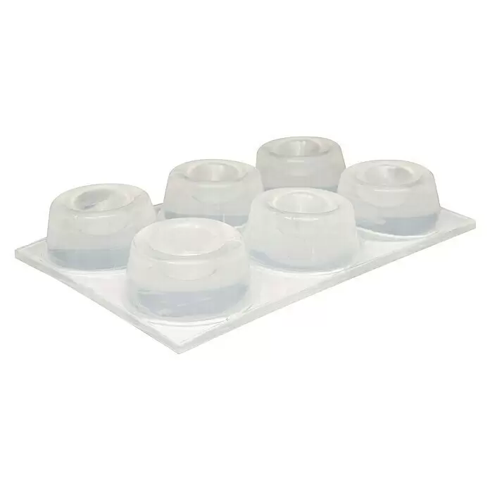 Wagner System Plastik-GleiterTransparent, Ø x H: 22 x 10 mm, 12 Stk.