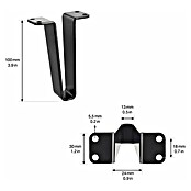 Wagner System Möbelfuß (Höhe: 10 cm, Stahl, Schwarz) | BAUHAUS