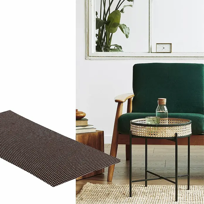 Wagner System Antirutschmatte - 200 x 100 mm, Filz, Braun, Beige - Hier ist eine braune Anti-Rutsch-Matte zu sehen, perfekt um Teppiche zu sichern oder Gegenstände an Ort und Stelle zu halten. Ideal für Haushalt und Sicherheit.