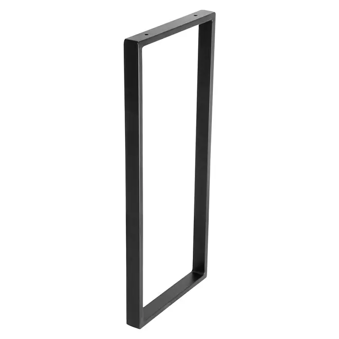 Wagner System Tischgestell - Stahl, B x H: 30 x 71 cm - Schwarze, rechteckige Tischbeine aus Metall mit Löchern für Schrauben zur Befestigung einer Tischplatte. Modernes Design für individuelle Möbel.