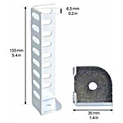 Wagner System Möbelfuß (Höhe: 12 cm, Stahl, Silber) | BAUHAUS