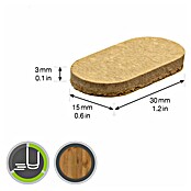 Wagner System Möbelgleiter Syno (L x B x H: 30 x 15 x 3 mm, Kleben, 8 Stk.) | BAUHAUS