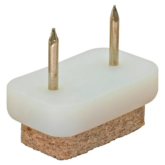 Wagner System Filzgleiter - 18 x 30 mm, Nageln, 4 Stk. - Bild einer Gleitfläche für Möbel mit Nagel, perfekt zum Schutz von Böden.