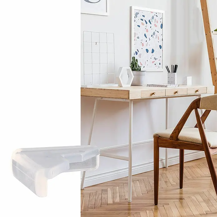 Wagner System Eckenschutz - 30 x 30 mm, Transparent, 4 Stk. - Weicher, transparenter Eckenschutz für Möbel, ideal um Babys und Kleinkinder vor scharfen Kanten zu schützen. Schützt vor Verletzungen im Kinderzimmer.