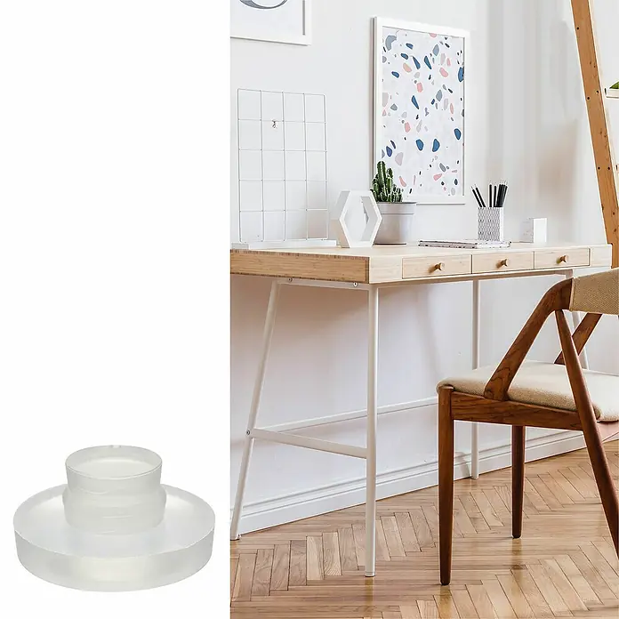 Wagner System Plastik-Gleiter - Ø x H: 20 x 8 mm, 4 Stk., Transparent - Weiches, transparentes Kissen für Möbel gleitet mühelos über Böden und schützt vor Kratzern, ideal für jeden Raum.