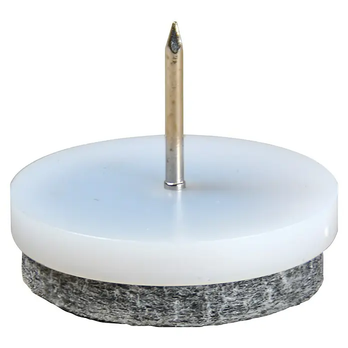 Wagner System Filzgleiter - Durchmesser: 30 mm, Nageln - Möbelgleiter mit Filzgleitfläche und Stift zur einfachen Montage unter Stühlen und Tischen. Schützt Böden vor Kratzern.