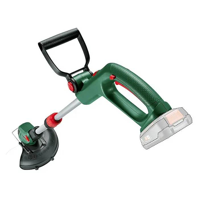 Bosch Power for All 18V Akku-Rasentrimmer UniversalGrassCut 18V-23-450 - 18 V, Ohne Akku - Akkubetriebener Rasentrimmer in Grün und Schwarz. Der Rasentrimmer ist kabellos und hat einen D-Griff. Ideal für Rasenpflege.