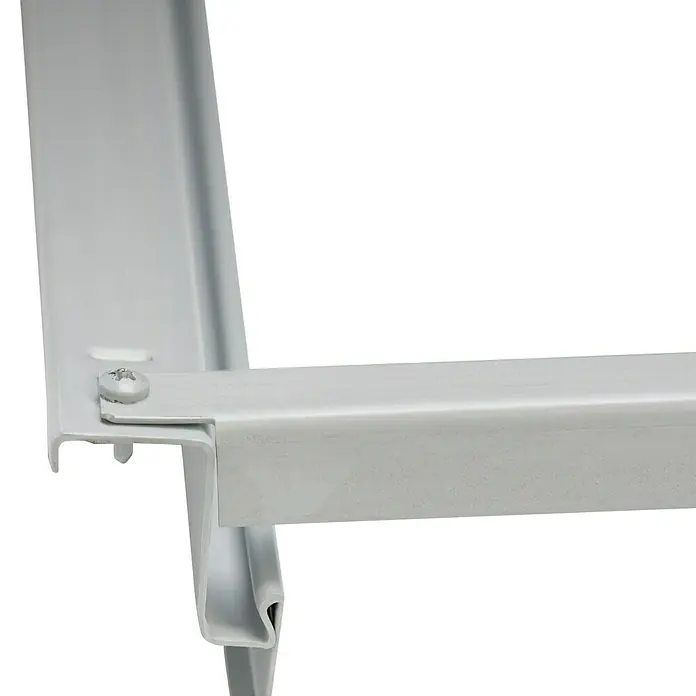 Hörmann Eckzarge - 75 x 200 cm - Metallrahmenkonstruktion, bestehend aus robusten, grauen Profilen. Ideal für stabile Unterbauten und Möbelmontage. Schrauben verbinden die Elemente.
