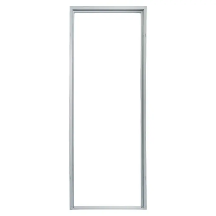 Hörmann Eckzarge - 75 x 200 cm - Dieser Artikel zeigt einen weißen Türrahmen. Er ist schmal und rechteckig mit sauberen Linien, ideal für moderne Innendesigns.