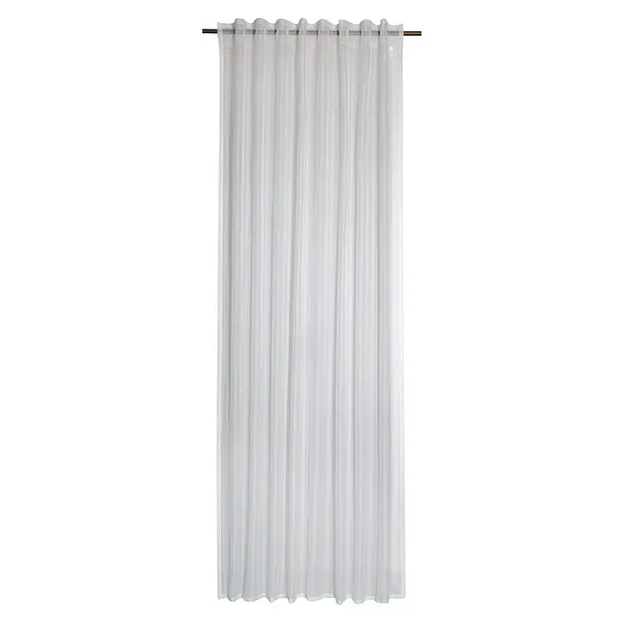 Elbersdrucke Schlaufenbandschal Pure - B x H: 140 x 255 cm, 100 % Polyester, Weiß - Transparenter, weißer Gardinenvorhang mit Schlaufenaufhängung für eine elegante Fensterdekoration. Die leichte Stoffqualität sorgt für sanftes Tageslicht.