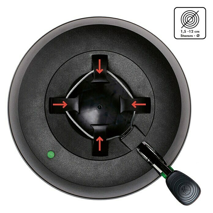 Krinner Kerstboomstandaard Green line M (Max. boomlengte: 2,5 m, Max. stamdiameter: 12 cm, Inhoud watertank: 3,5 l, Rondom-kabeltechniek) | BAUHAUS