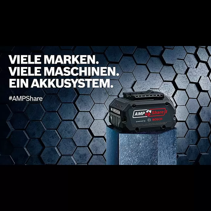 Bosch Professional AMPShare 18V Akku-Schlagbohrschrauber GSB 18V-110 C - 18 V, Ohne Akku, 110 Nm, Ohne Koffer - Die AMPShare Allianz: Viele Marken. Viele Maschinen. Ein Akkusystem.