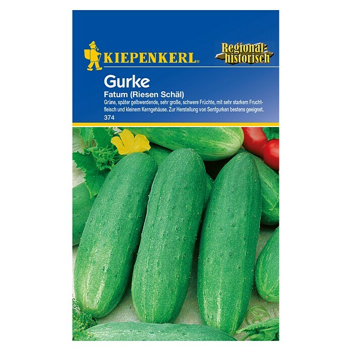 Kiepenkerl Gemüsesamen Schälgurken (Cucumis sativus, Saatzeit: März, Erntezeit: Juli)