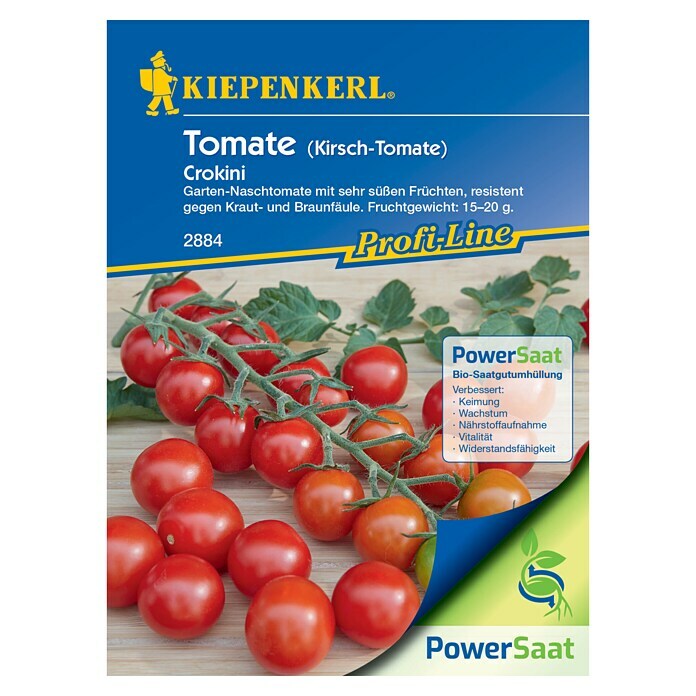 Kiepenkerl Profi-Line Gemüsesamen Kirschtomaten PowerSaat (Solanum lycopersicum, Saatzeit: Februar, Erntezeit: Juli)