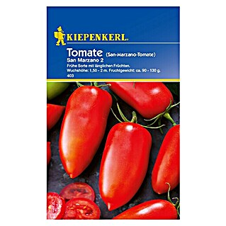 Kiepenkerl Gemüsesamen San-Marzano-Tomaten (Solanum lycopersicum, Saatzeit: Februar, Erntezeit: Juli)