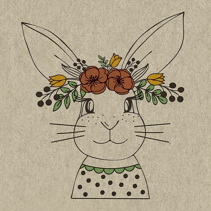 Duni Serviette Naturals (20 Stk., 33 x 33 cm, Bunny Couple)