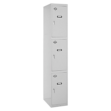 Simonrack Simonlocker Taquilla Doors Inicial Desmontada (L x An x Al: 50 x 30 x 180 cm, Número de puertas: 3 ud., Gris/Gris)