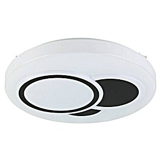 Eglo LED-Deckenleuchte Espartaco (Ø x H: 38,5 x 8 cm, Weiß/Schwarz, Warmweiß)