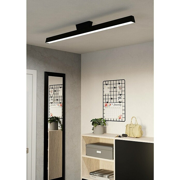 Eglo LED-Deckenleuchte SIMOLARIS-Z (35 W, L x B x H: 1 220 x 55 x 110 mm, Aluminium, Schwarz) | BAUHAUS