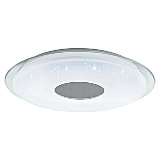 Eglo connect.z LED-Deckenleuchte Lanciano-Z (Ø x H: 45 x 8 cm, Kunststoff, 19,2 W, Weiß/Chrom, Dimmbar)