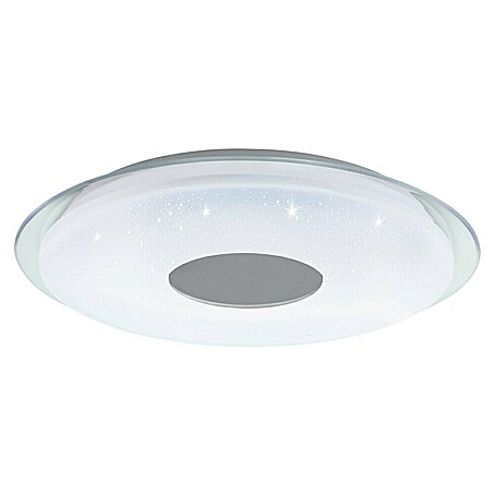 Eglo connect.z LED-Deckenleuchte Lanciano-Z (Ø x H: 45 x 8 cm, Kunststoff, 19,2 W, Weiß/Chrom, Dimmbar)