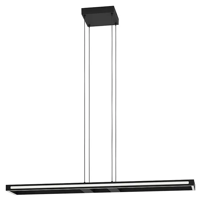 Eglo LED-Pendelleuchte Salvilanas-Z - L x B x H: 1.160 x 200 x 1.100 mm, 33 W, Dimmbar - Moderne, schwarze LED-Hängeleuchte mit rechteckigem Design, ideal für Esszimmer oder Büros. Elegante Beleuchtung für jeden Raum.