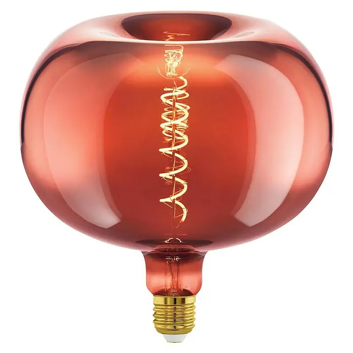 Eglo LED-Lampe Apple - E27, Dimmbar, Warmweiß, 40 lm, 4 W, Farbe: Kupfer - Dekorative Glühbirne in Apfelform mit spiralförmigem Glühfaden. Perfekt für stimmungsvolle Beleuchtung in jedem Raum.