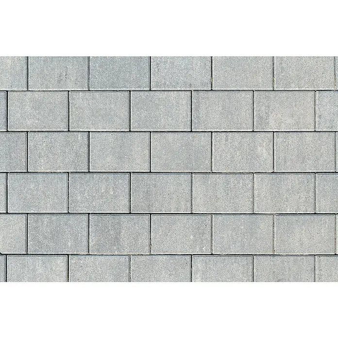 Diephaus Pflasterstein Denton - Weiß/Schwarz, 24 x 16 x 6 cm, Rechteckig - Graue Pflastersteine ​​in einem Mauerverband verlegt. Robuste und zeitlose Oberfläche für Außenbereiche, die sowohl funktional als auch ästhetisch ist.