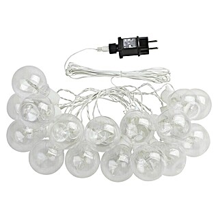 Eglo LED-Lichterkette Partaj (4,5 m, Lichtfarbe: Warmweiß, IP44, Netzbetrieben, Weiß, Anzahl Leuchtmittel: 16 Stk.)