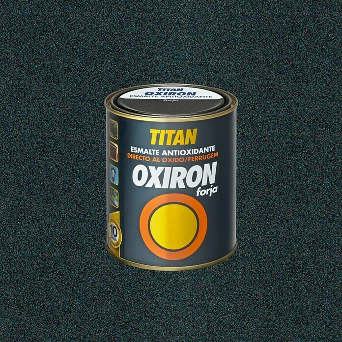 Oxiron Esmalte para metal (Negro, 375 ml, Forja, Base solvente)