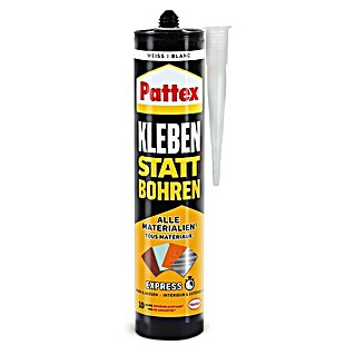 Pattex Montagekleber Kleben statt Bohren Express (390 g, Kartusche, Lösemittelfrei)