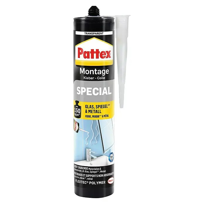 Pattex Montagekleber Special - 290 g - Tube Pattex Montage Special transparent, ideal zum Kleben von Glas, Spiegel und Metall. Zuverlässige und starke Haftung für verschiedenste Materialien.