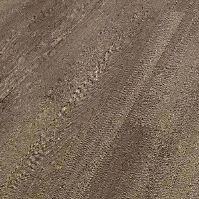 Classen Laminatmuster 731-4 - 300 x 194 x 7 mm, Landhausdiele, Nelson - Nahaufnahme eines Vinylbodens in Holzoptik, der eine warme und natürliche Atmosphäre vermittelt.\n