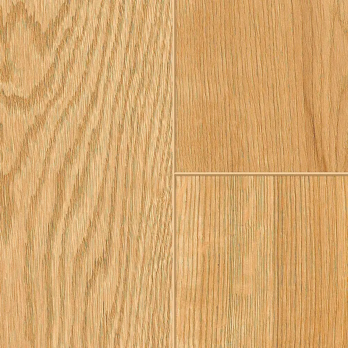 Classen Laminat 731-4 - Eiche Natur gelb, Landhausdiele, 1.286 x 194 x 7 mm - Nahaufnahme von Parkettboden mit hellem Holz und feiner Maserung, ideal für moderne Innenräume.