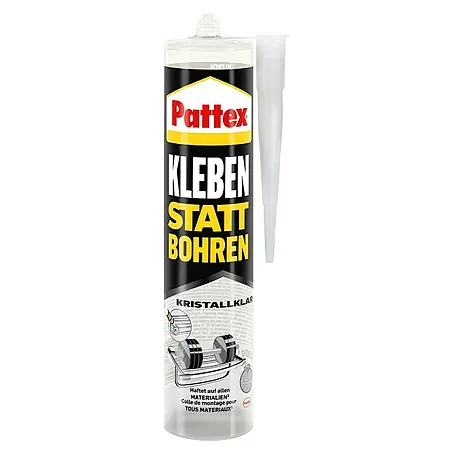 Pattex  Kleben statt Bohren Montagekleber Kristallklar