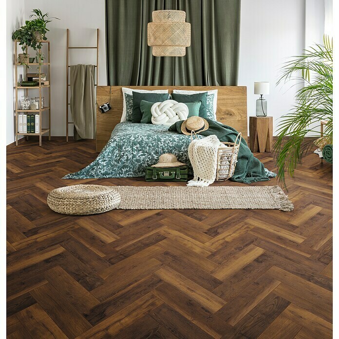 Krono Original Laminatmuster Herringbone Laguna Oak (297 x 126 x 8 mm, Landhausdiele, Laguna Oak) | BAUHAUS