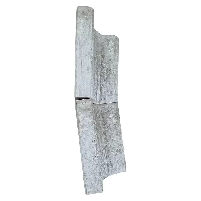 Diephaus L-Stein - 24 cm, 40 cm, Grau - Raue, verwitterte hellgraue Holzbretter oder Architekturelemente.
