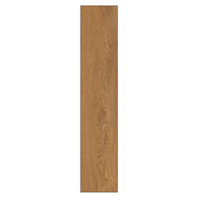 Krono Original Laminatmuster Herringbone Harlech Oak - 297 x 126 x 8 mm, Landhausdiele, Harlech Oak - Rechteckige, mittelbraune Fliese in Holzoptik mit natürlicher Maserung.