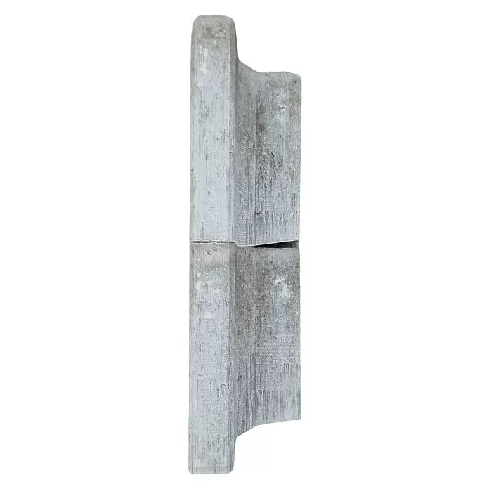 Diephaus L-Stein - 24 cm, 40 cm, Grau - Texturierter grauer Betoneckstein.