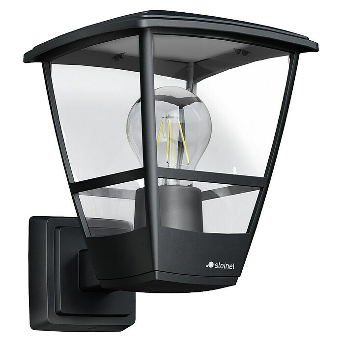 Steinel Außenwandleuchte L 10 (15 W, 22,4 x 17,5 x 24,2 cm, Schwarz, IP44, Ohne Sensor) | BAUHAUS
