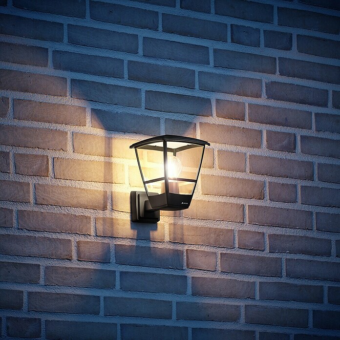 Steinel Aplique exterior L 10 (15 W, 22,4 x 17,5 x 24,2 cm, Negro, IP44, Sin sensor de movimiento) | BAUHAUS