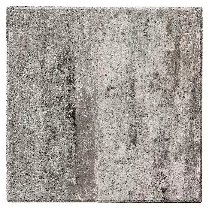 Diephaus Terrassenplatte Amarillo - 30 x 30 x 4 cm, Greige, Beton - Quadratischer grauer Betonstein mit rauer, verwitterter Textur und dunklen Flecken.