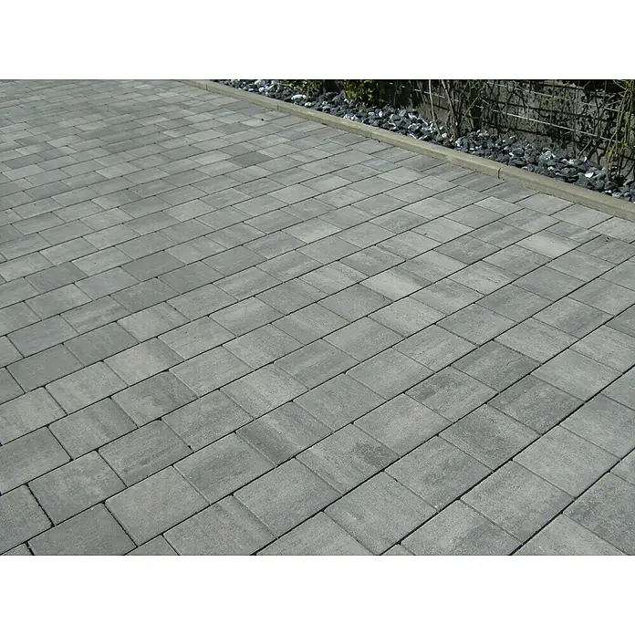 Diephaus Pflasterstein Caracas - Weiß/Schwarz, 21 x 21 x 8 cm, Quadratisch - Pflastersteine aus Beton für eine moderne und langlebige Außengestaltung. Ideal für Wege und Einfahrten.