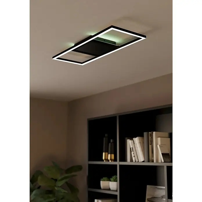 Eglo connect.z LED-Deckenleuchte CALAGRANO - 21 W, 2.600 lm, Lichtfarbe: RGBW - Moderne Deckenleuchte mit rechteckigem Design und integrierter LED-Beleuchtung, die ein helles und gleichmäßiges Licht erzeugt.